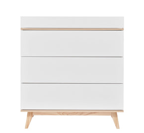 Aura Baby Changer / Dresser in White & Natural